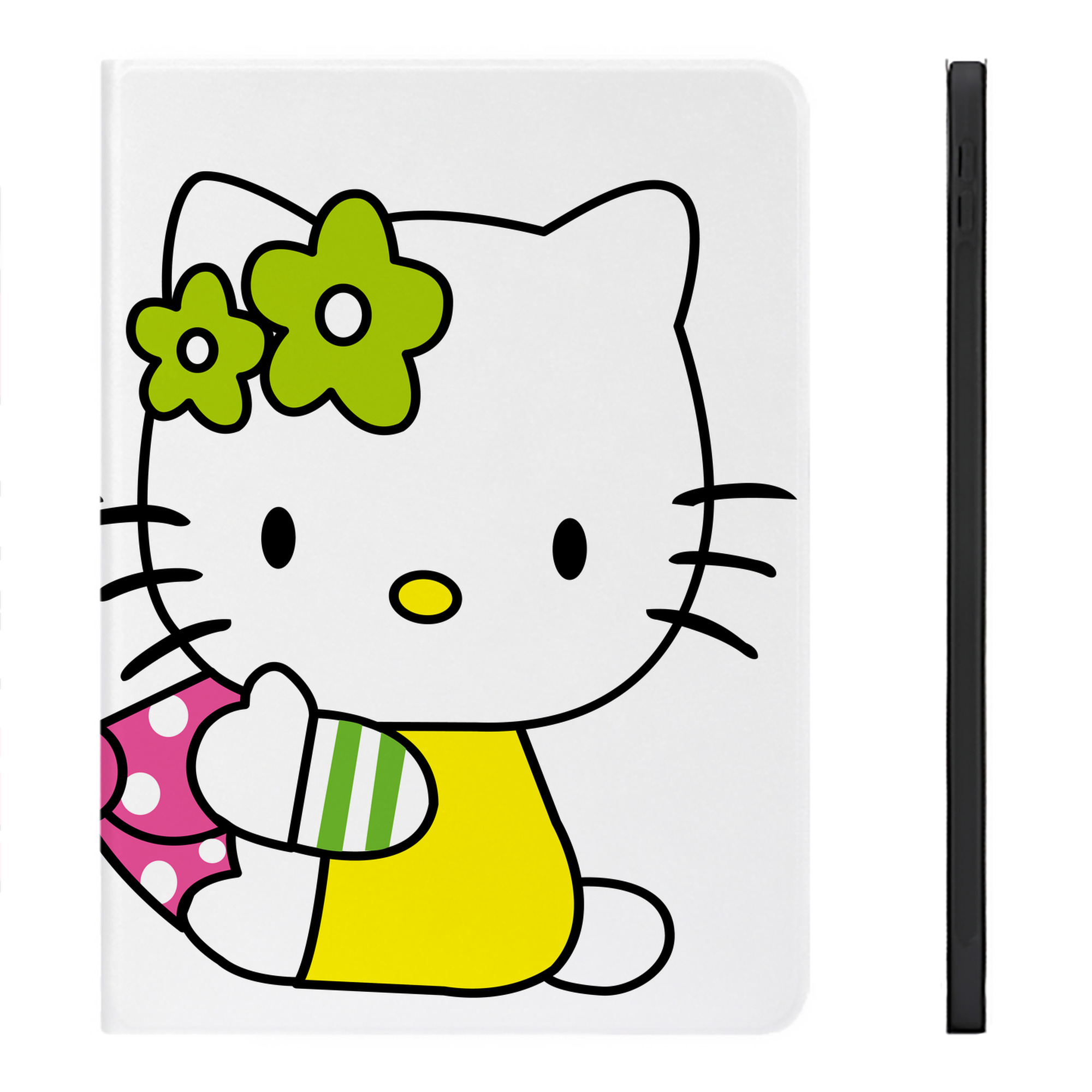 （画像用） Hello Kitty ハローキティ IPadケース ペンホルダー付き ブックスタイルデザイン
